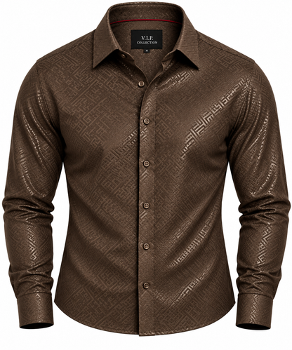 VELW-08 VIP FANCY LS EMBOSSED SHIRT