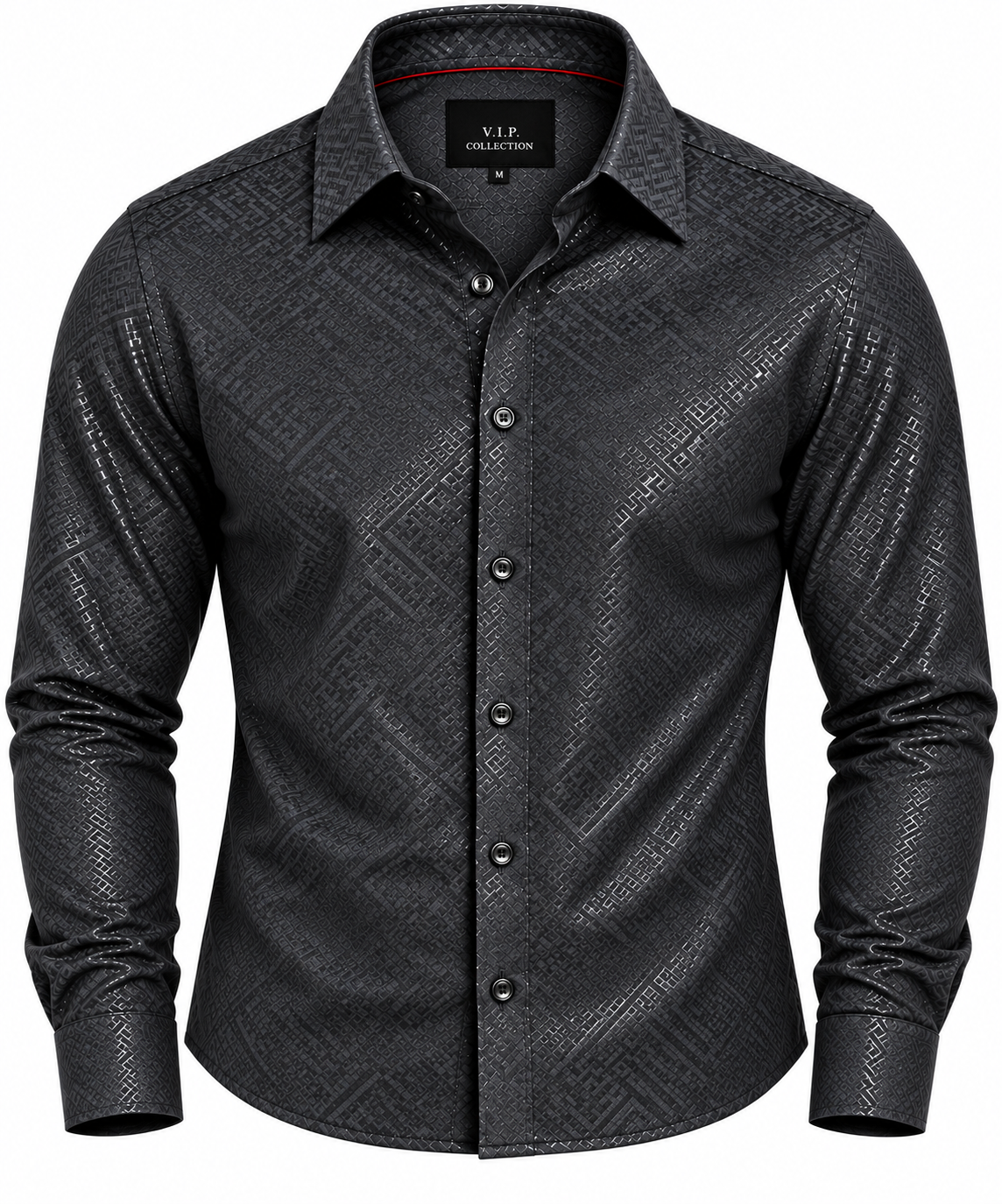 VELW-08 VIP FANCY LS EMBOSSED SHIRT