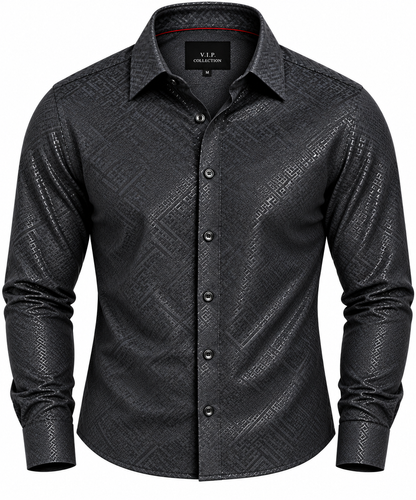 VELW-08 VIP FANCY LS EMBOSSED SHIRT