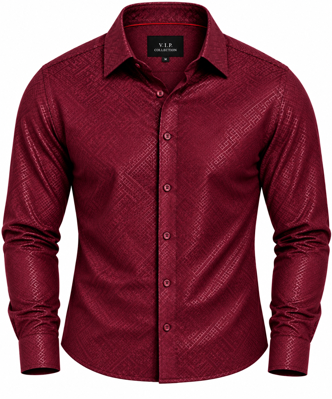 VELW-08 VIP FANCY LS EMBOSSED SHIRT