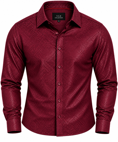 VELW-08 VIP FANCY LS EMBOSSED SHIRT