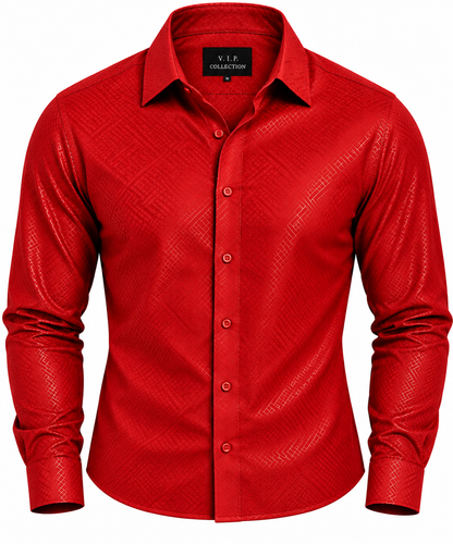 VELW-08 VIP FANCY LS EMBOSSED SHIRT