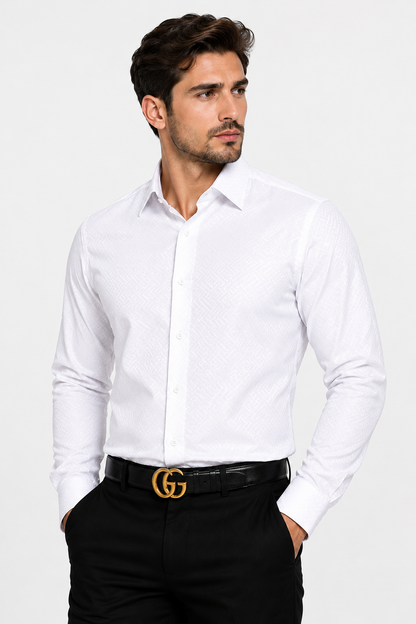 VELW-08 VIP FANCY LS EMBOSSED SHIRT