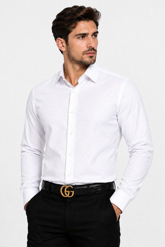 VELW-08 VIP FANCY LS EMBOSSED SHIRT