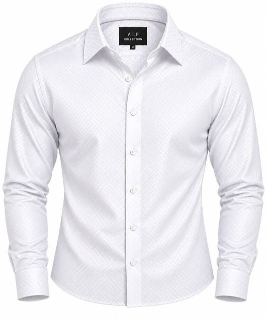 VELW-08 VIP FANCY LS EMBOSSED SHIRT