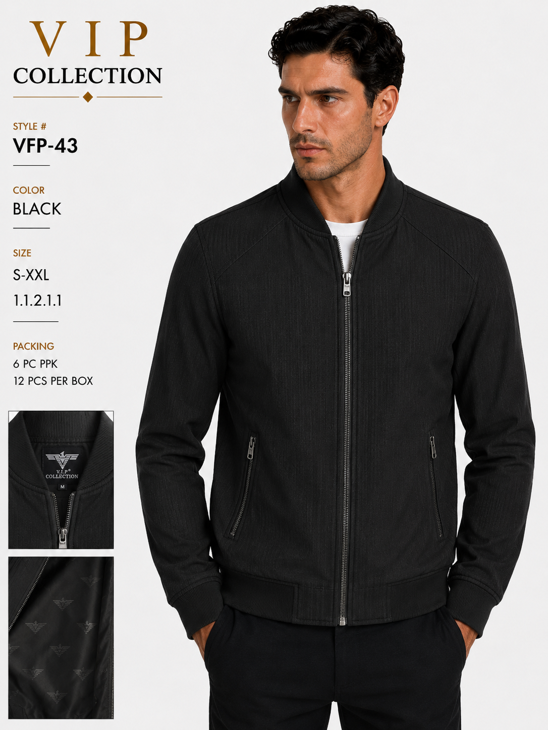 VFP-43  VIP COLLECTION JACKET- PER PREPACK