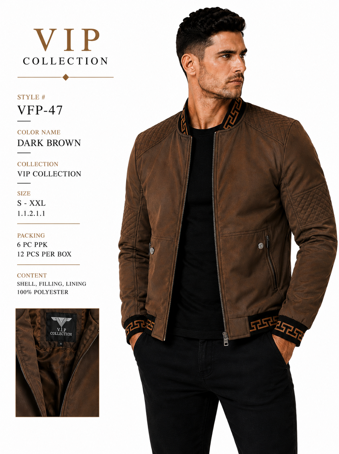 VFP-47  VIP COLLECTION JACKET- PER PREPACK