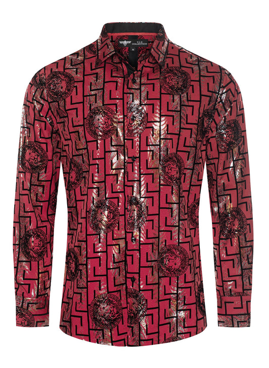 VIFL-209 VIP COLLECTION MEN'S L/S FLOCK SHIRT