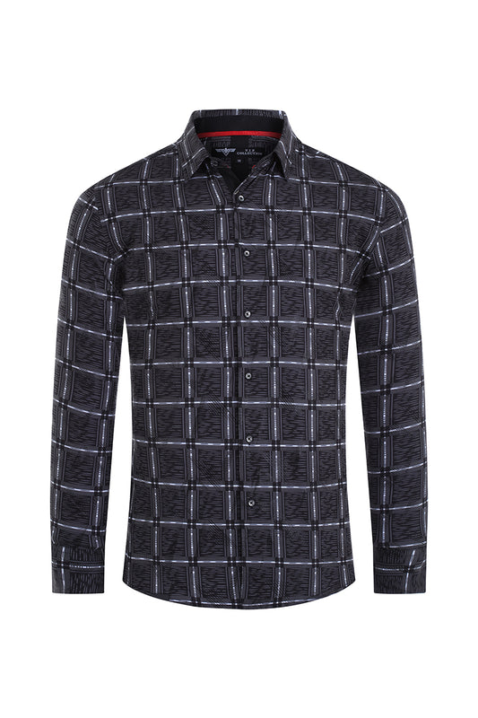 VIFOL-373 MEN'S FASHION L/S FOIL SHIRT