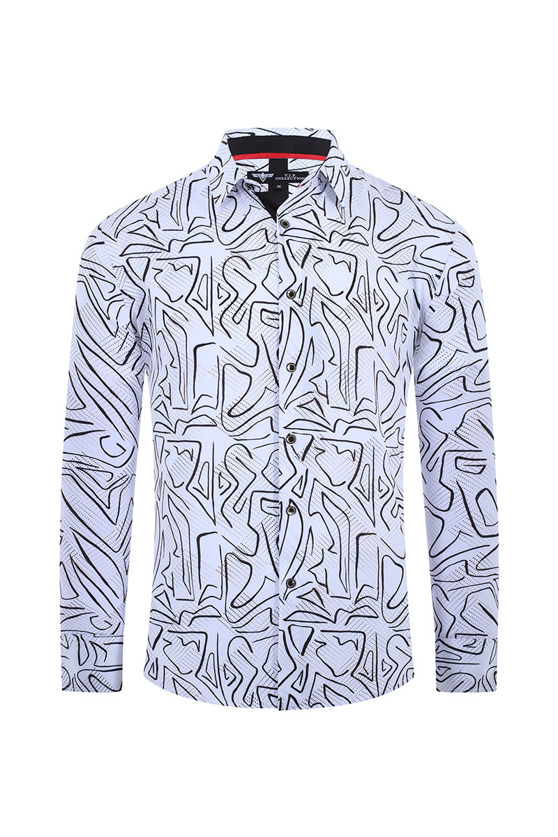 VIFOL-374 MEN'S FASHION L/S FOIL SHIRT