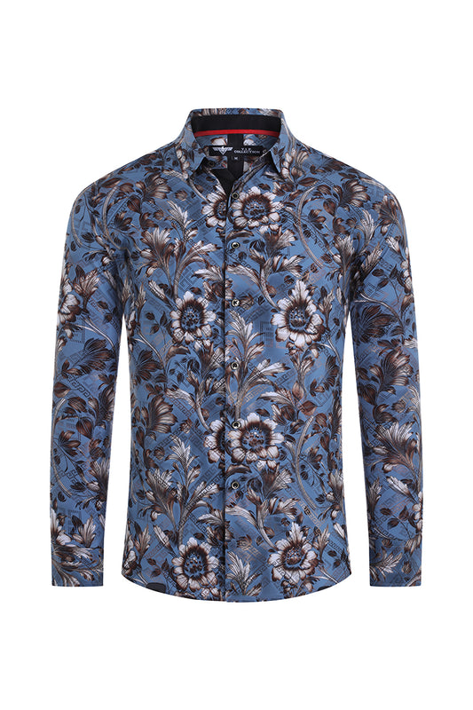 VIFOL-378 MEN'S FASHION L/S FOIL SHIRT