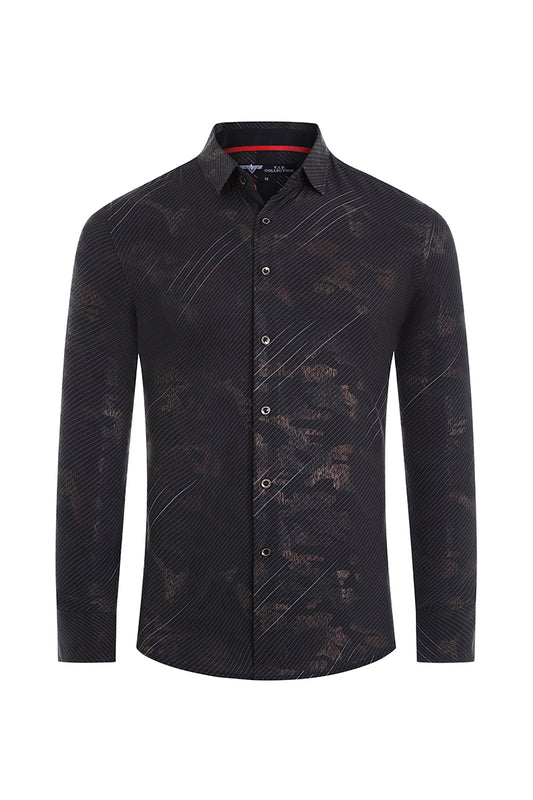 VIFOL-379 MEN'S FASHION L/S FOIL SHIRT