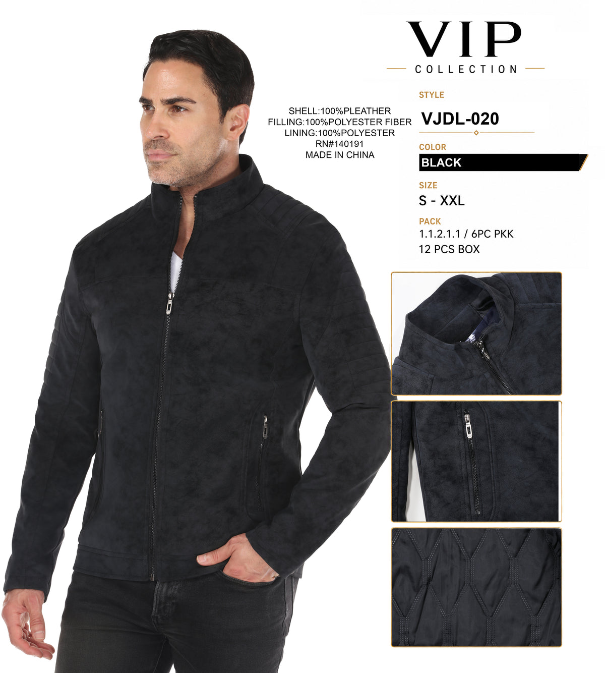 VJDL-020  VIP COLLECTION FANCY JACKET- PER PREPACK