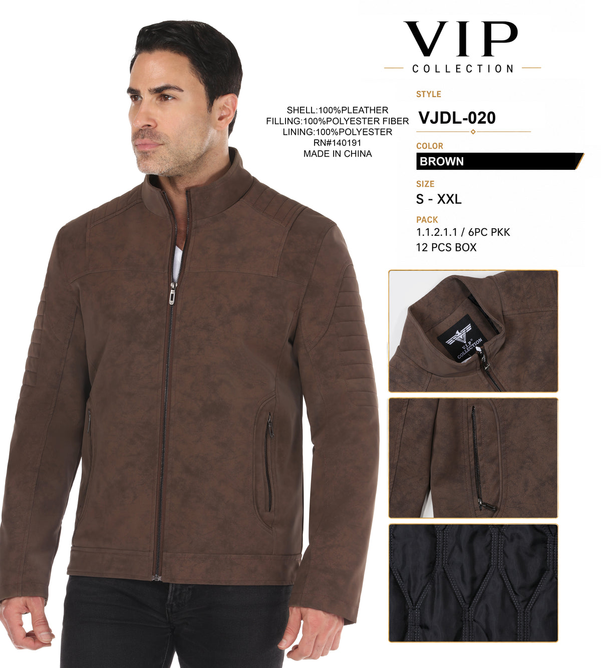 VJDL-020  VIP COLLECTION FANCY JACKET- PER PREPACK
