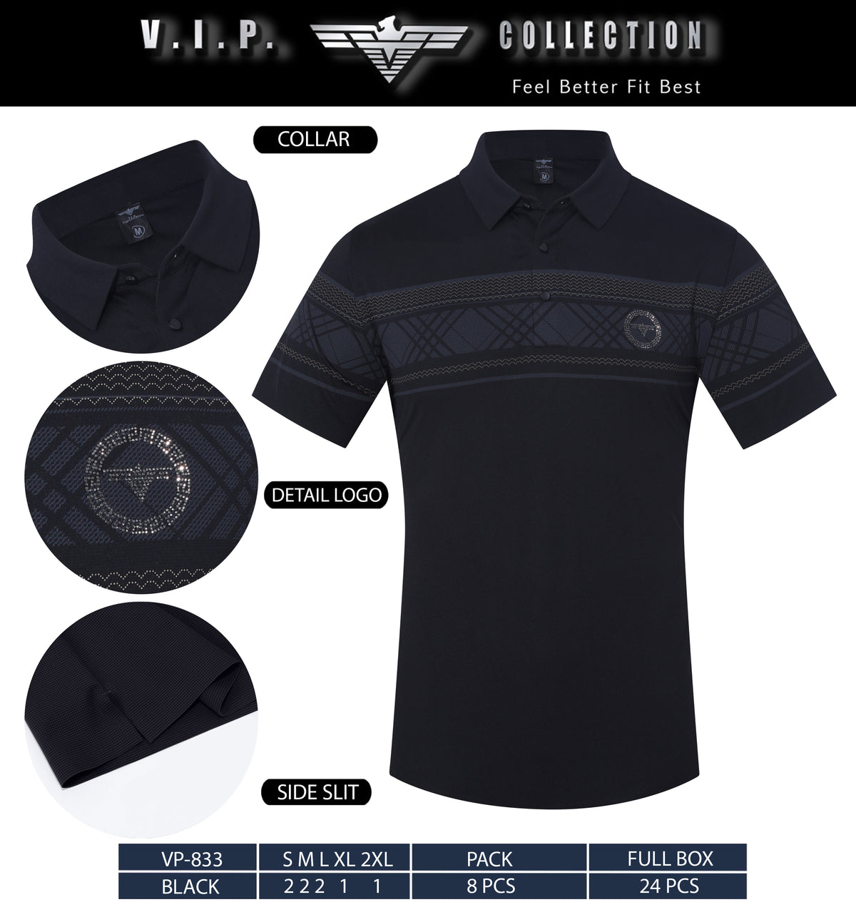 VP-833  V.I.P FANCY POLO