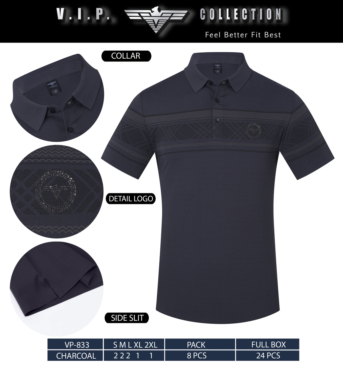 VP-833  V.I.P FANCY POLO