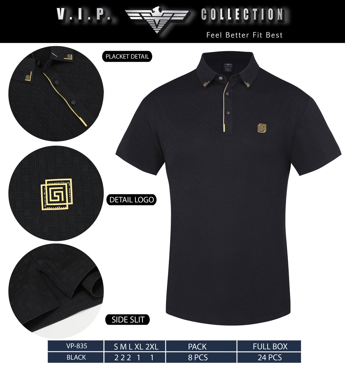 VP-835  V.I.P FANCY POLO