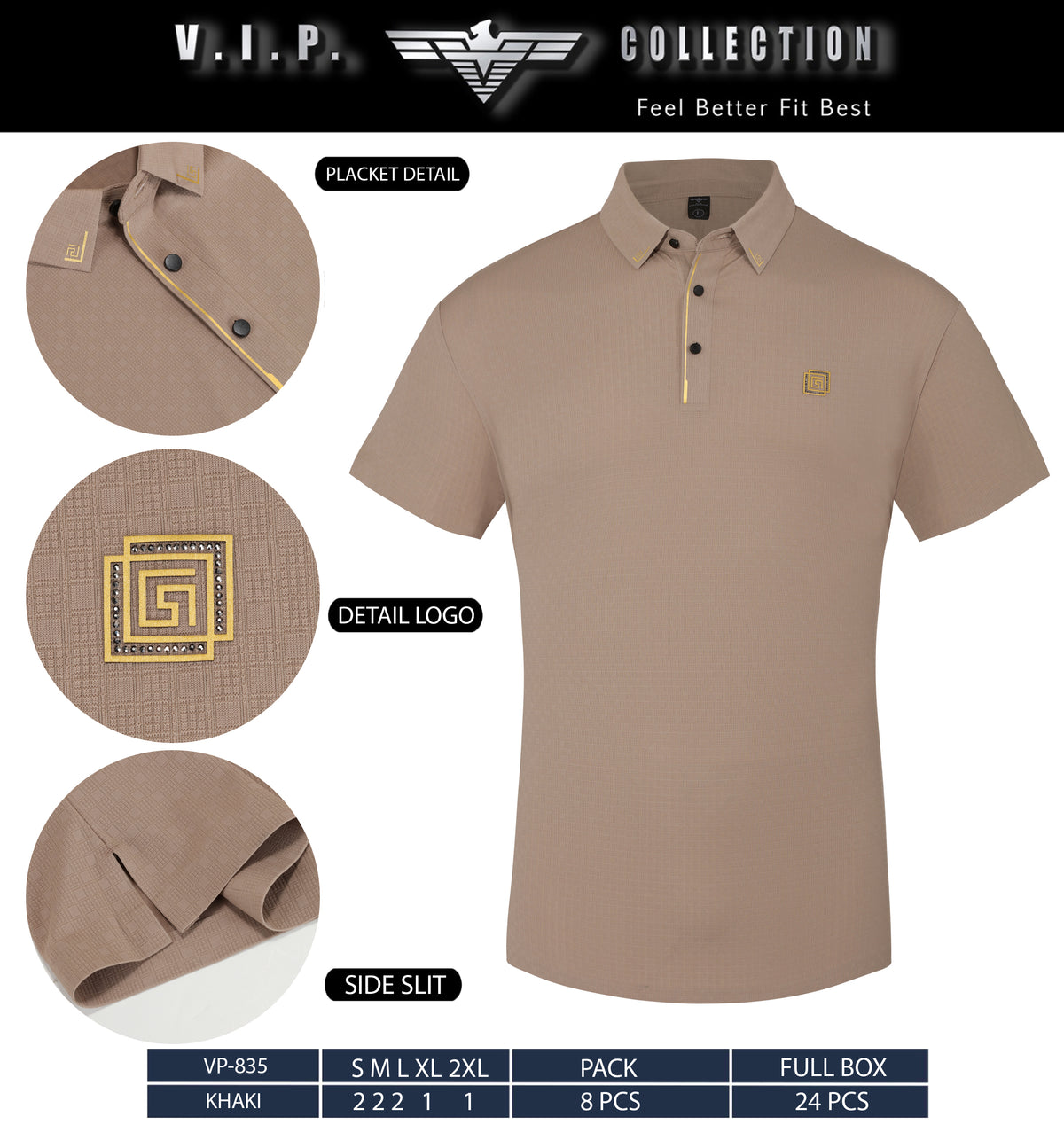 VP-835  V.I.P FANCY POLO