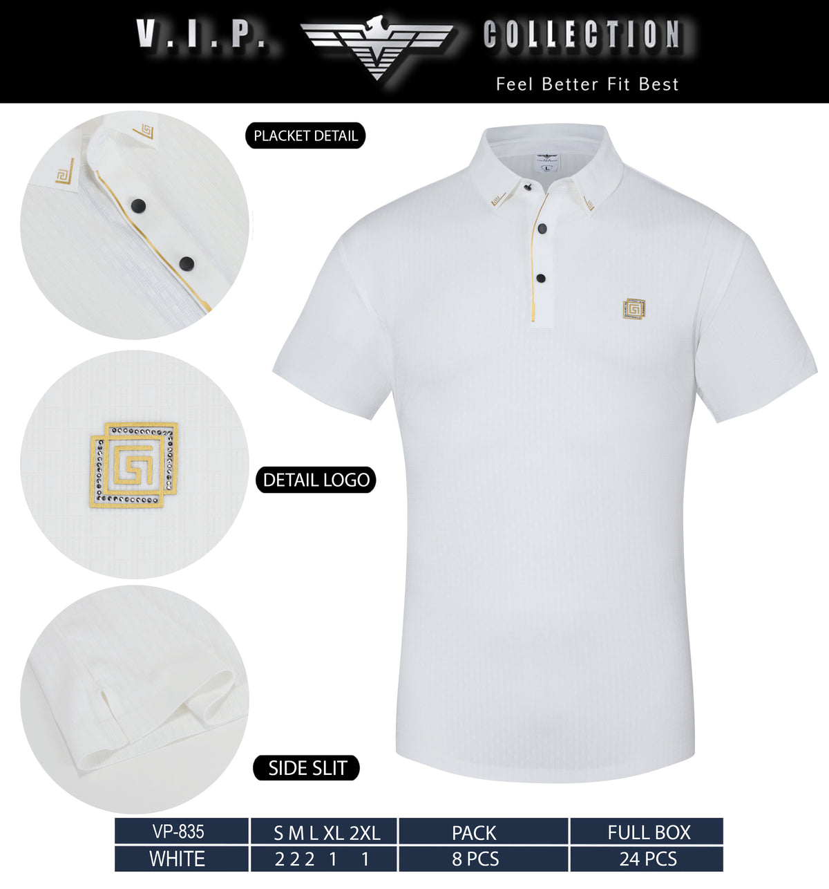 VP-835  V.I.P FANCY POLO