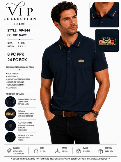 VP-844  V.I.P FANCY POLO