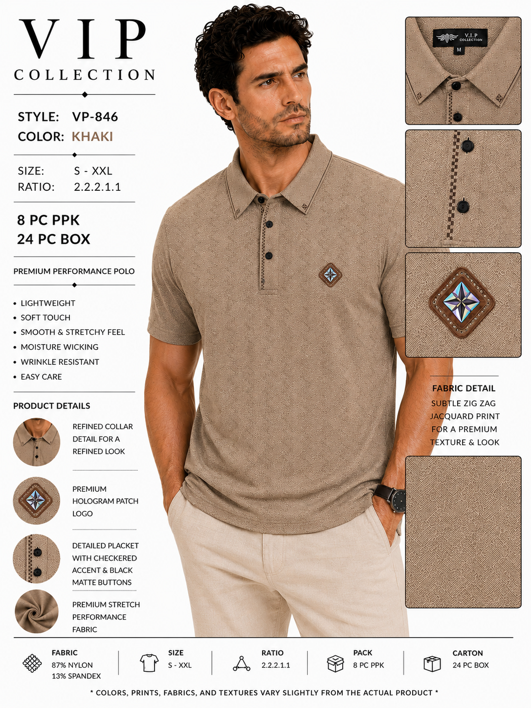 VP-846  V.I.P FANCY POLO