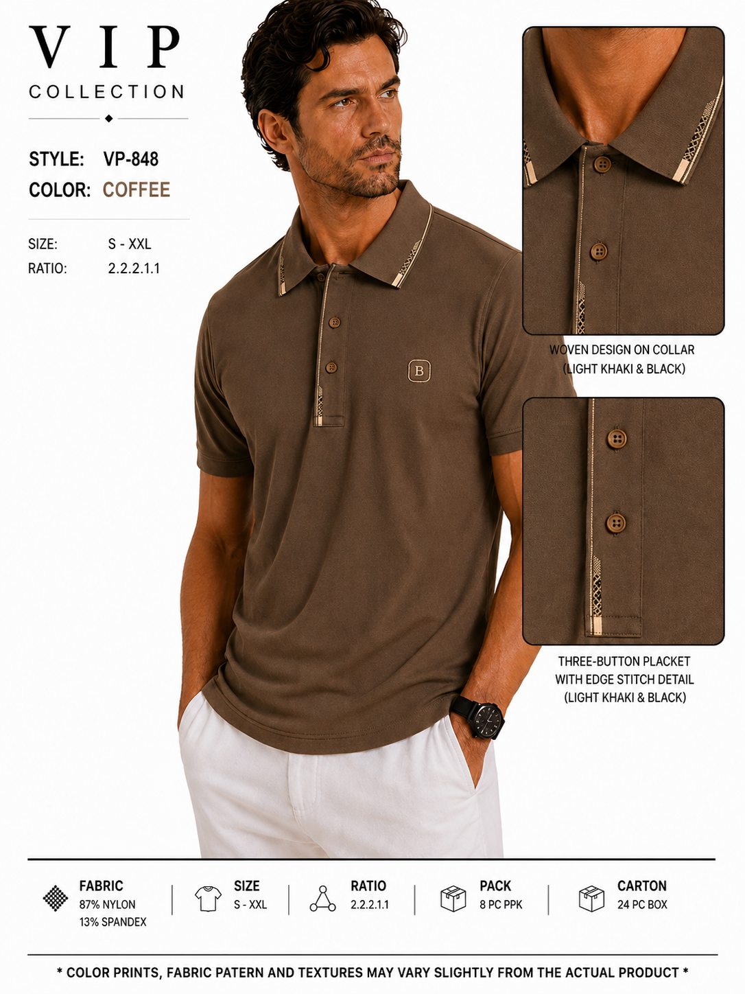 VP-848  V.I.P FANCY POLO