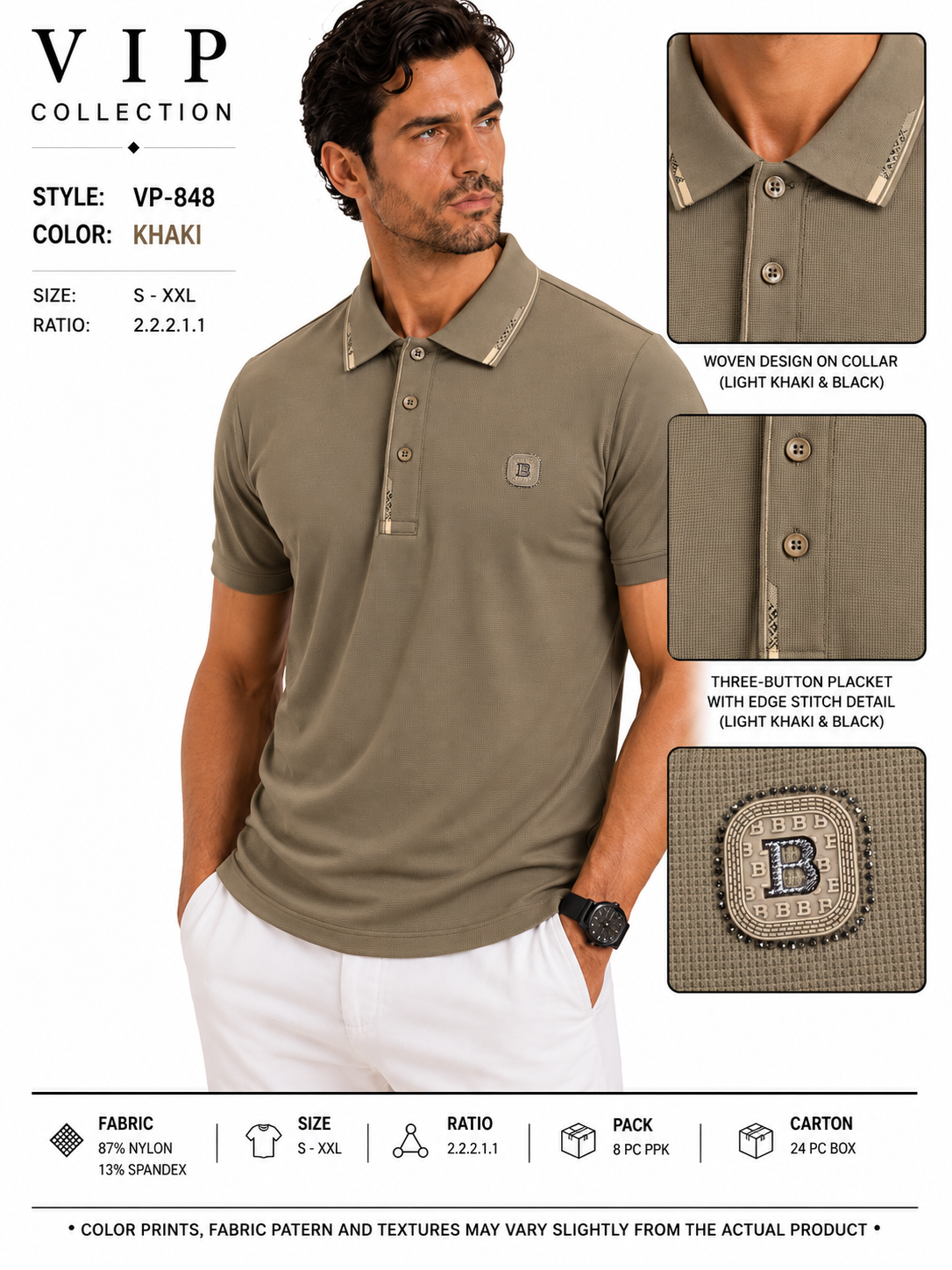 VP-848  V.I.P FANCY POLO