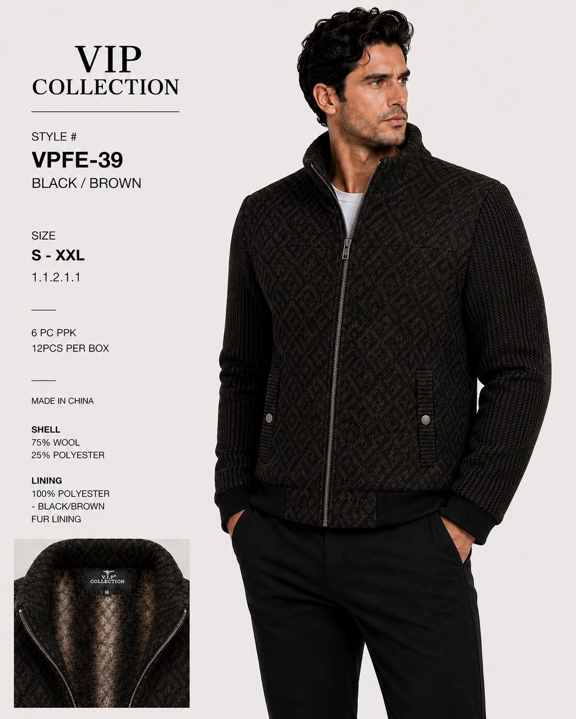 VPFE-39   VIP COLLECTION JACKET- PER PREPACK