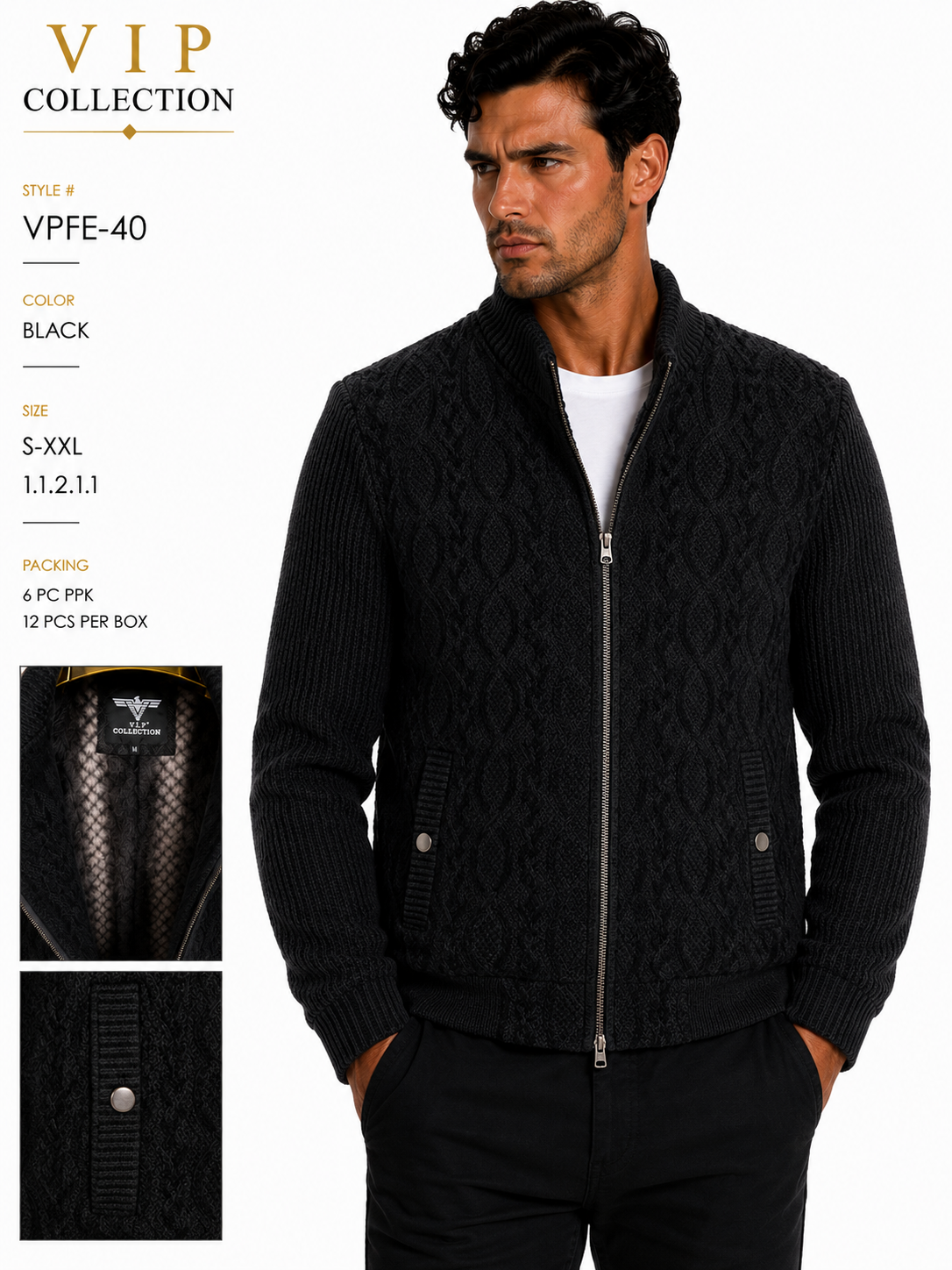 VPFE-40   VIP COLLECTION JACKET- PER PREPACK