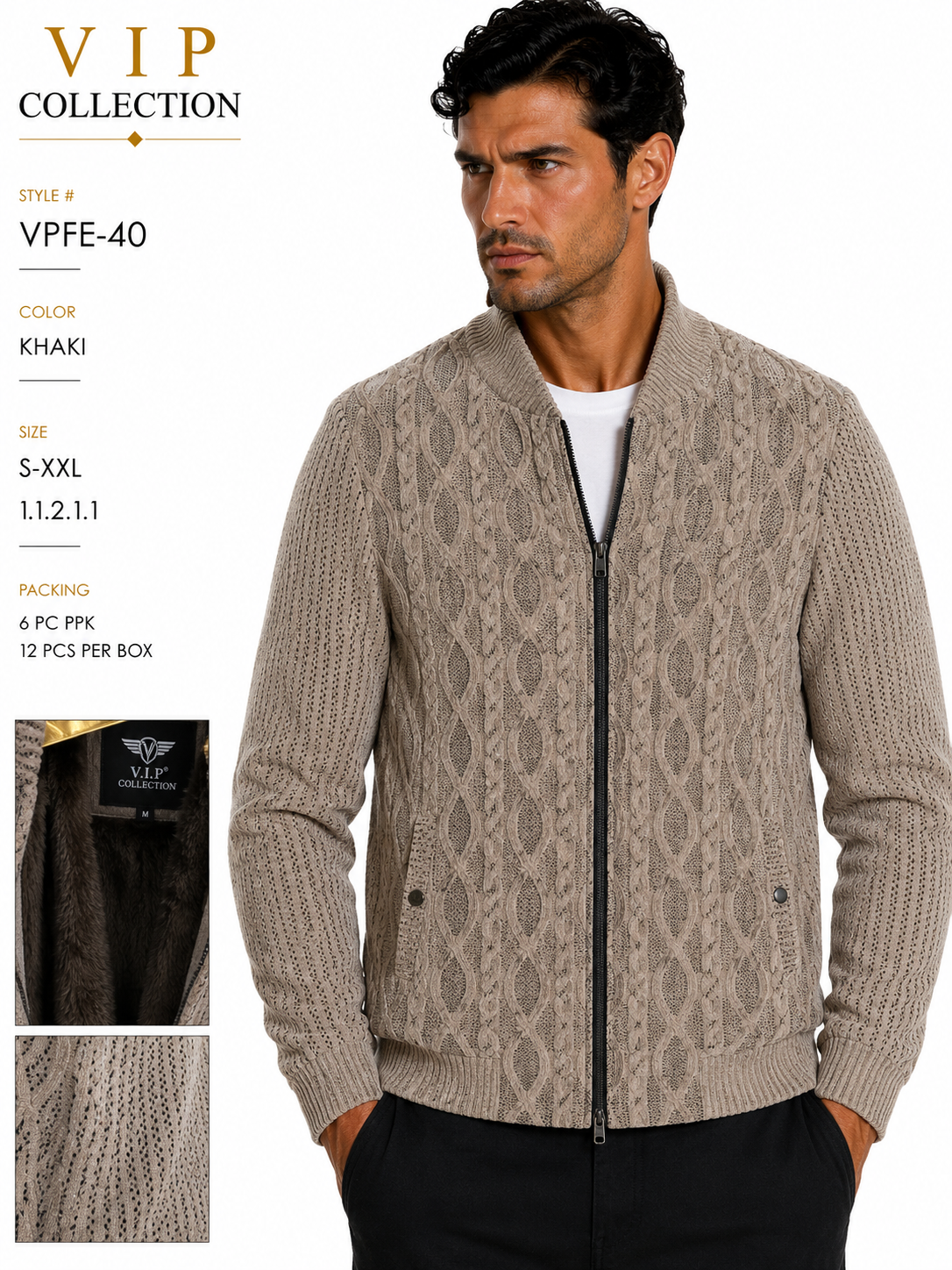 VPFE-40   VIP COLLECTION JACKET- PER PREPACK