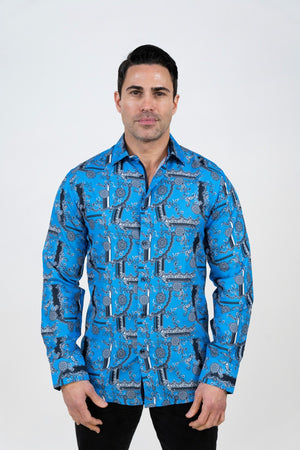 LSWP-184 PRINTED LONG SLEEVE SHIRT 8-PACK