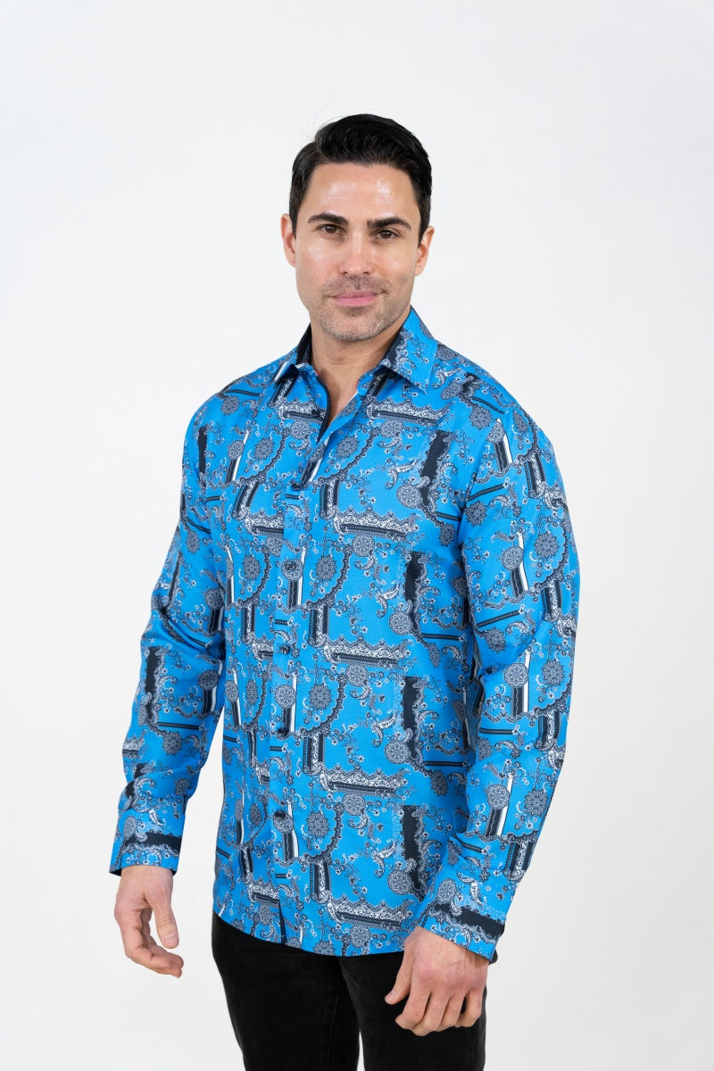 LSWP-184 PRINTED LONG SLEEVE SHIRT 8-PACK
