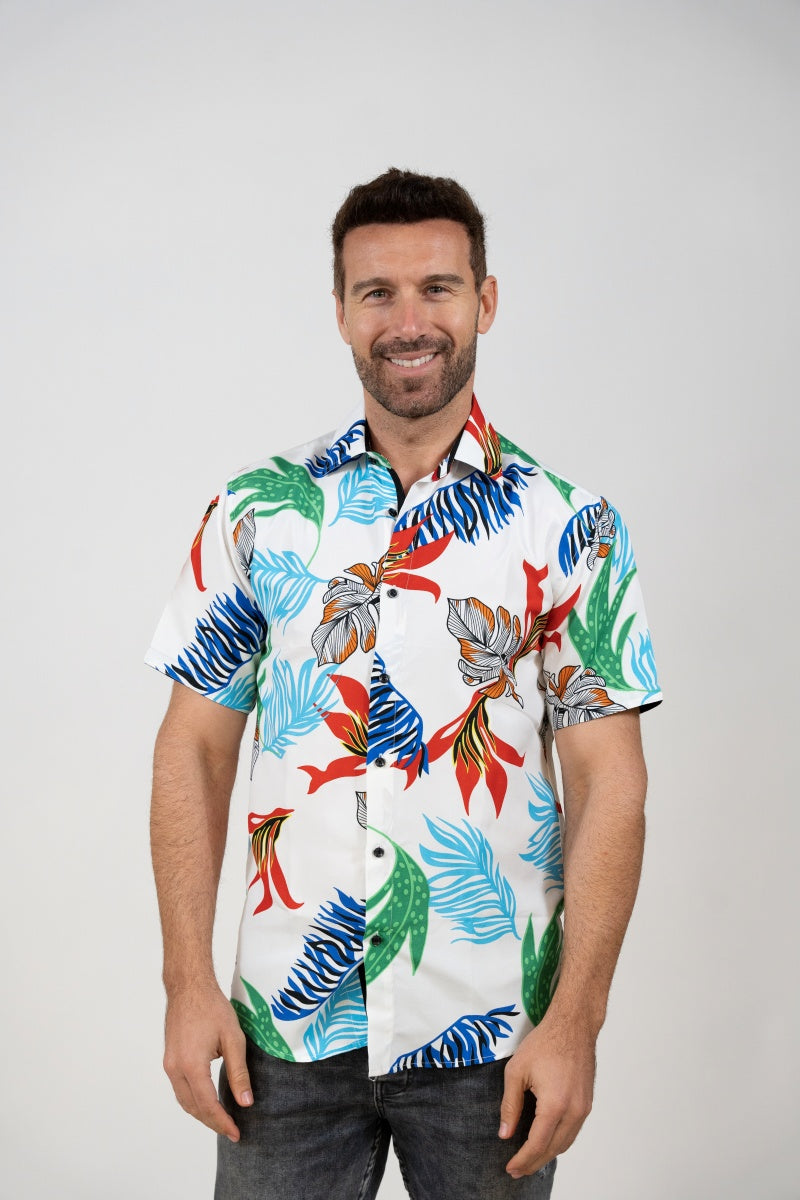 SST23-41 MEN'S TROPICAL SHORT SLEEVE SHIRT 8PK